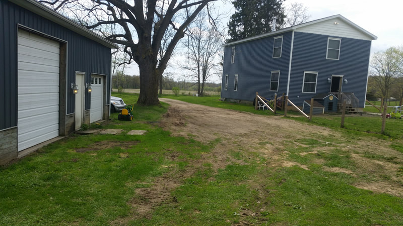 Untreated driveway surface